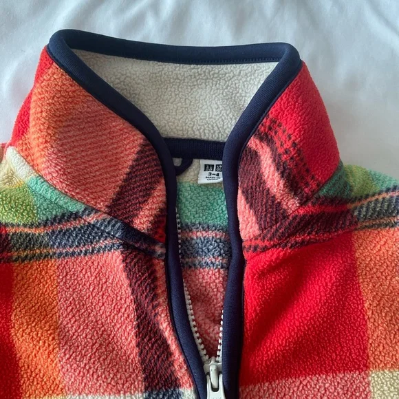 UNIQLO Kids Long-Sleeved Checkered Jacket, Sz 3-4 - Picture 3 of 6
